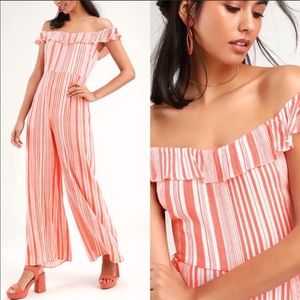 NWT Lulu’s Cora Lee Striped Jumpsuit